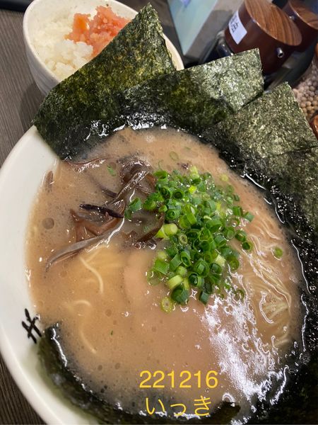 「ラーメン＋海苔＋ランチ明太ごはん 700+120+200」@博多長浜らーめん いっきの写真