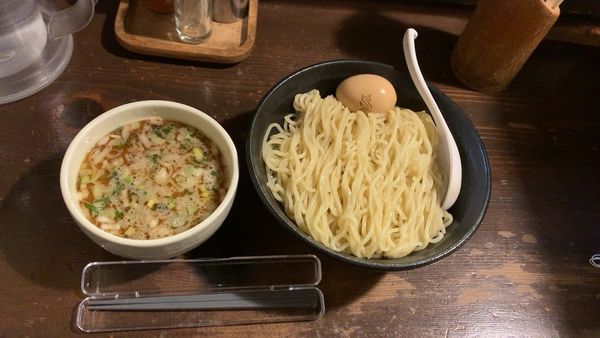 「つけ麺大盛り＋My箸味玉」@鶏の穴の写真