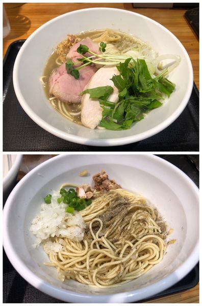 「塩煮干しそば+替え玉セット」@つけめん・らーめん・煮干そば 金狼の写真