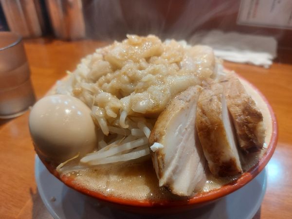 「らーめん300gヤサイ+味卵」@らーめん バリ男 大森店の写真