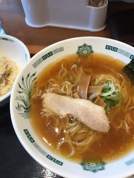 「中華そば　半チャーハンセット　660円」@日高屋 イーサイト高崎店の写真