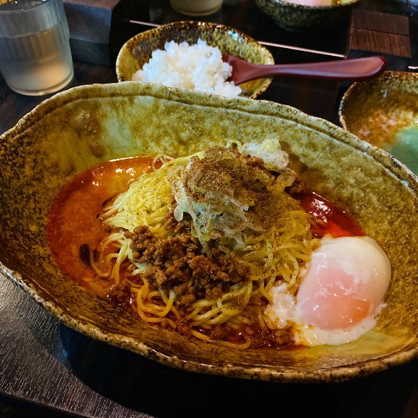 「汁なし担々麺（3辛）」@中華そば くにまつ 本店の写真