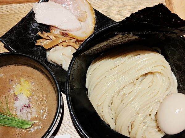 「煮玉子つけ麺（大）」@麺屋 周郷 新橋店の写真