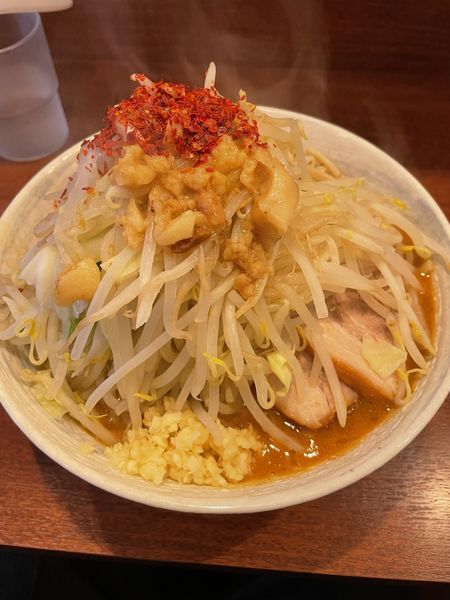 「味噌ラーメン大盛（ニンニク少し野菜アブラマシカラメ、唐辛子少」@麺屋 づかちゃんの写真