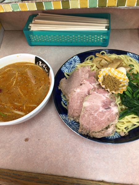 「つけ麺(大盛り)」@横浜ラーメン あばん 上尾西口駅前店の写真