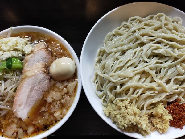 「つけ麺大1250円(800g)+生姜50円」@豚星。の写真