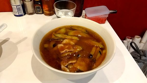 「ナスラーメン（９００円）」@金門飯店の写真