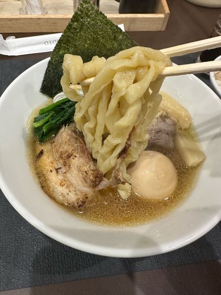 「塩ら〜麺+煮卵、卵かけ御飯」@手打ち 蓮の写真