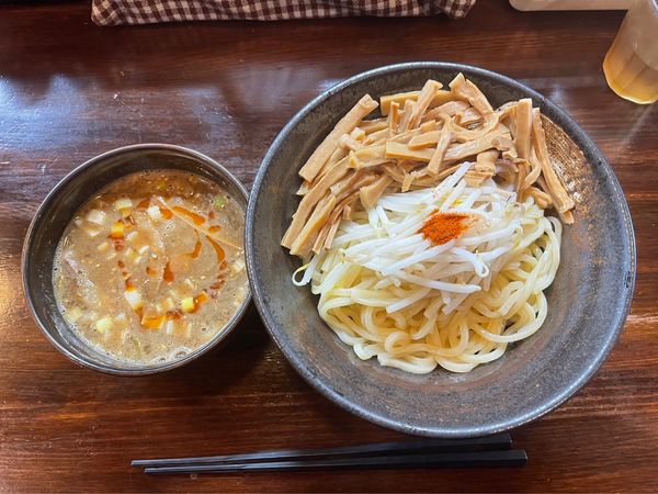 「味噌つけそば+めんま」@麺座 かたぶつの写真