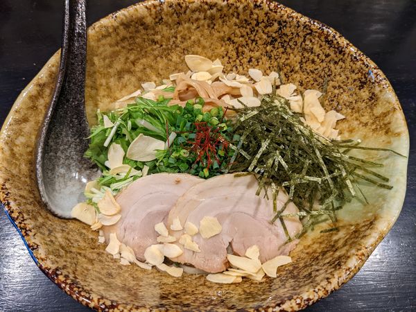 「秘伝ニンニク油そば」@油の南極堂 高円寺店の写真