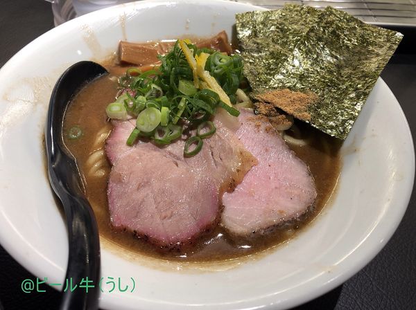 「濃厚豚骨魚介蕎麦(950円)、丼Ｂ(350円)」@百合の咲く場所の写真