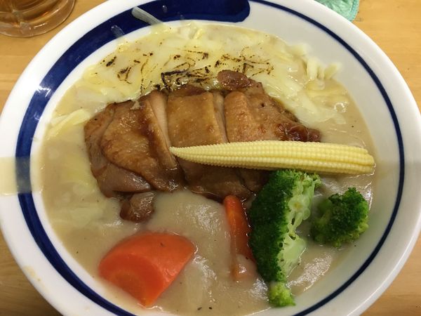 「【限定師走】鶏白湯withクリーム照り焼きを乗せて」@MENYA 食い味の道有楽の写真