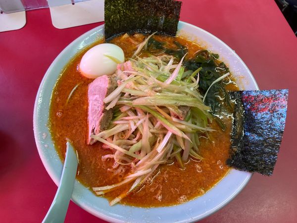 「辛いラーメン超激辛クラス¥1000+ネギあえ¥150」@ラーメンショップ幸手 金田亭の写真