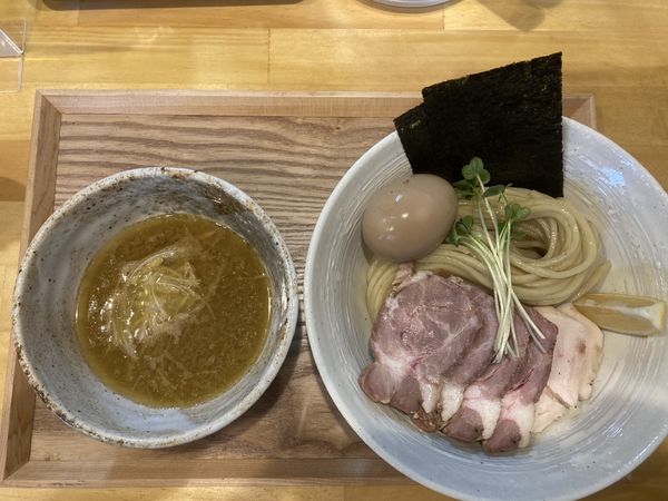 「特製鶏魚介つけ麺 1330円 並200g」@MENYA NAKAGAWAの写真