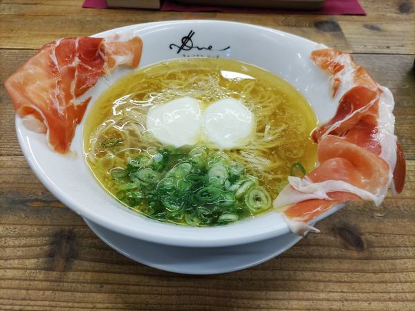「らぁ麺生ハムフロマージュ・リゾット用ご飯付き」@Ramen ドゥエ Edo Japanの写真