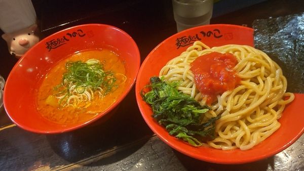 「トマト辛つけ麺」@麺処いのこ 赤塚店の写真