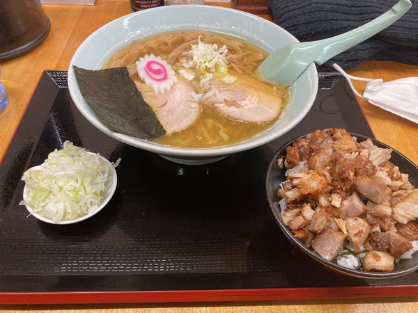 「手打ち中華そば 半ライス」@中華そば 香十の写真