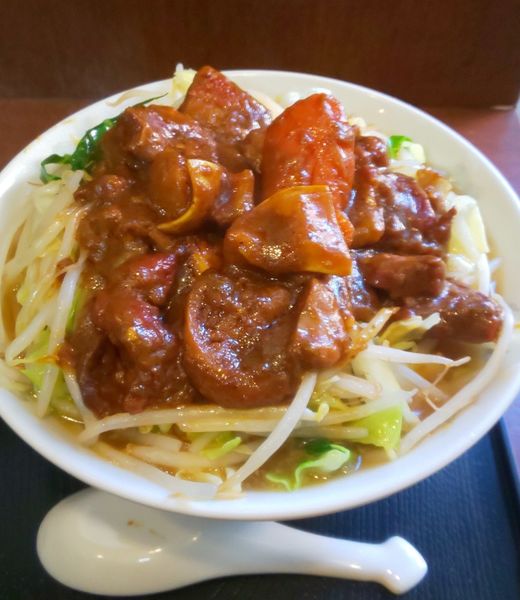 「もつカレー野菜ラーメン」@ラーメンあやの写真