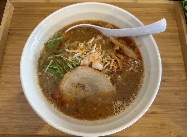 「12月限定・海老味噌らぁめん1100円」@らぁめん 麺彩家の写真