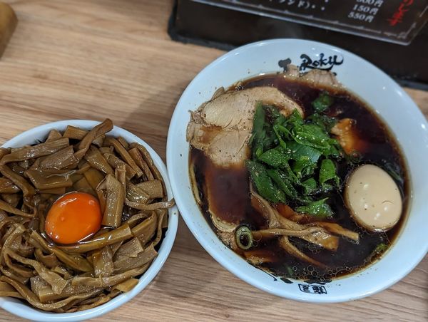 「中華そば&メンマ丼」@麺屋 丈六の写真