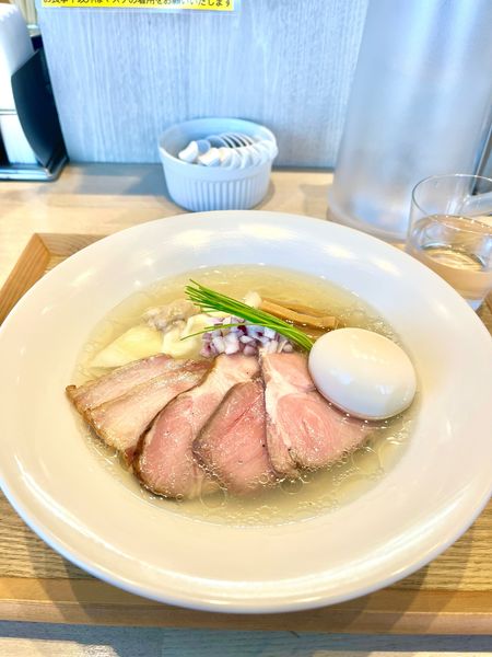 「特製宍道湖しじみ中華蕎麦【塩】」@宍道湖しじみ中華蕎麦 琥珀 東京本店の写真