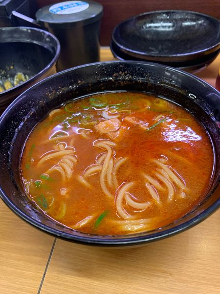 「旨辛麻婆ラーメン」@スシロー いわき平店の写真