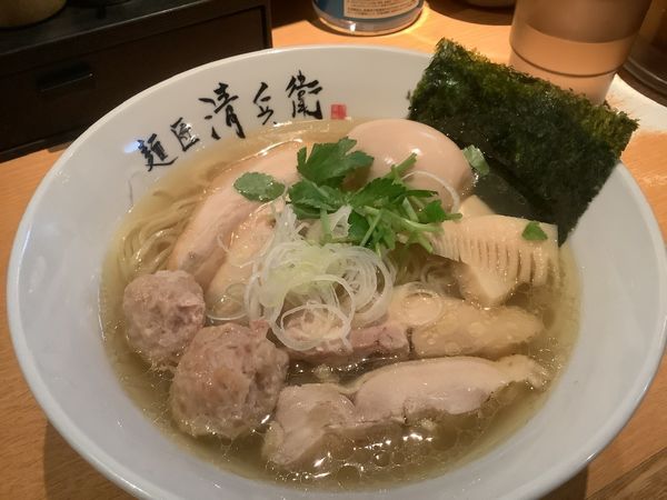 「特製淡麗鶏塩そば　1100円」@麺匠 清兵衛の写真