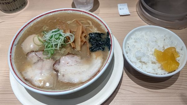 「味玉濃厚とろりそば+ライス」@東京煮干し らーめん 玉 東京駅店の写真