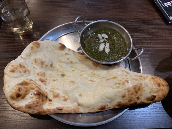 「ほうれん草マトンカレー(935円)」@とととん丸 戸越公園店の写真