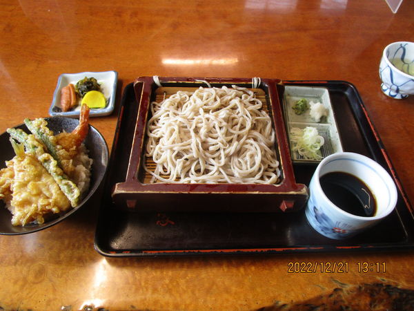 「ランチ もり蕎麦と天丼セット 1150円」@高砂家の写真