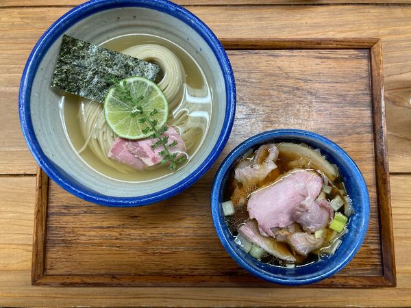 「昆布水つけ麺　ちょい肉増し　大　醤油」@YOKOKURA STOREHOUSEの写真