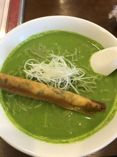 「小松菜クリーミーラーメン大盛り」@中華 ひろやの写真