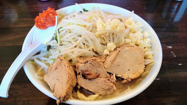 「ラーメン+ニンニク・辛玉」@龍麺 ふえ郎の写真