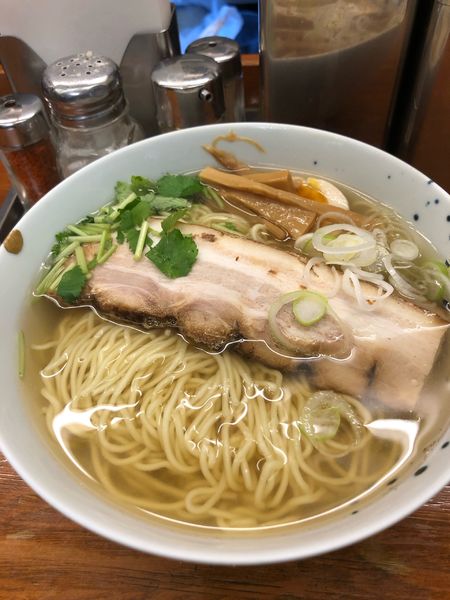 「和風柳麺690円+大盛180円」@麺屋ひょっとこの写真
