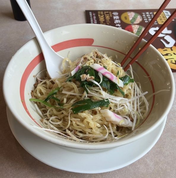 「ガーリックが効いたねぎ塩まぜめん」@幸楽苑 千葉中央店の写真