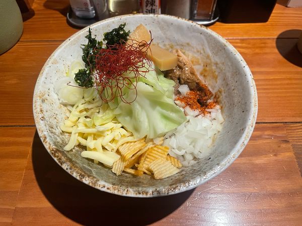 「【限定】まぜそば（味噌）」@麺屋 真心の写真