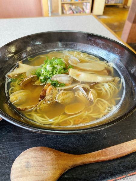 「あさりとエビの和風ラーメン」@ドライブイン あけみの写真