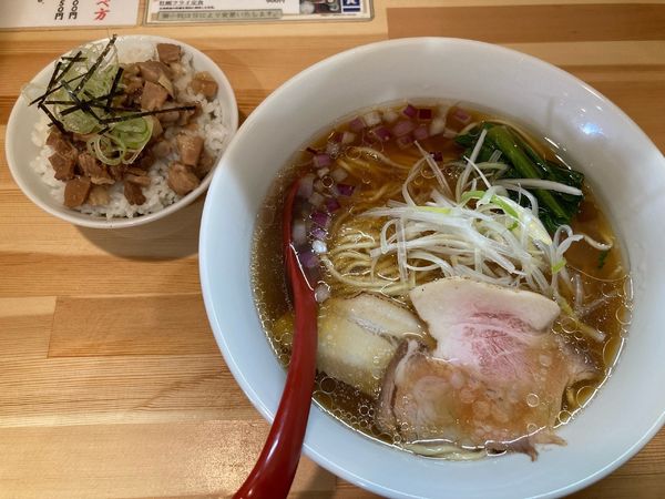 「貝出汁ラーメン＆ランチご飯」@貝出汁ラーメン 緑彩亭の写真