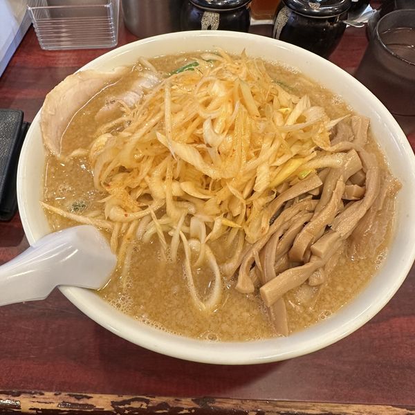 「辛ねぎ味噌ラーメン　メンマ、麺大盛　¥1,250」@こってりらーめん なりたけ TOKYOの写真