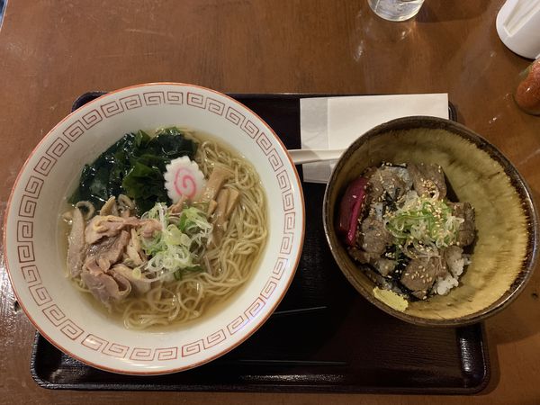 「かぶり丼 肉中華 セット」@河北やの写真