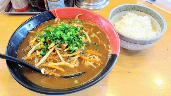 「【限定】鶏白湯 スパイシーカレー麺 Ver.3+ライス」@麺場 鶏源 TORIGEN 黄金町店の写真