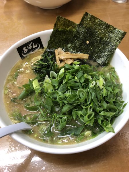 「青ネギラーメン(大盛り)」@横浜ラーメン あばん 上尾西口駅前店の写真