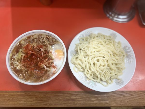 「チャーシュー・玉子つけメン(ちょい辛) 1250円」@つけめん 丸長 桜台店の写真