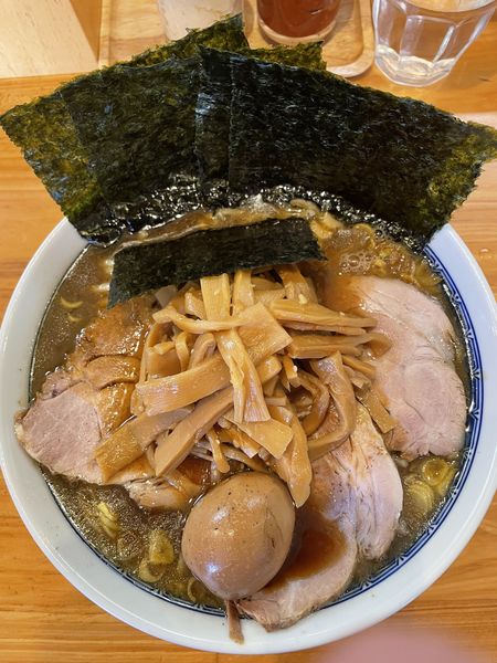 「ラーメン+のり+メンマチャーシュー(小)+味付玉子」@自家製中華そば としおかの写真