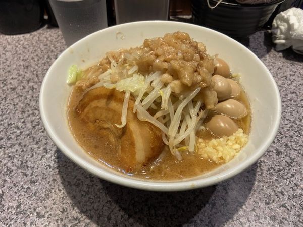 「「塩ラーメン（ミニ）＋うずら」（ニンニク少なめ・アブラ）」@ラーメン宮郎の写真
