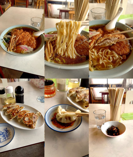 「『カツ入りラーメン+餃子(¥800+350)』」@まさみ食堂の写真