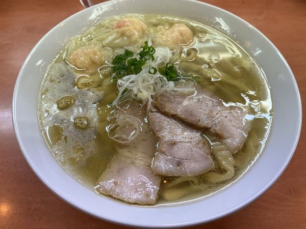 「海老ワンタンメン大盛&生姜丼」@日陰の写真