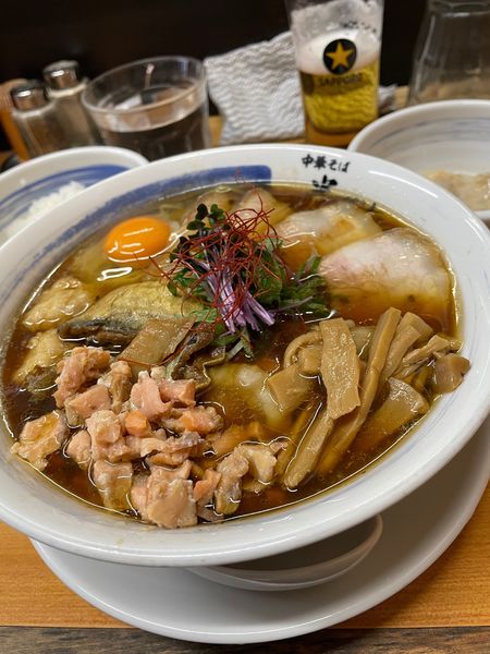 「ブイヤベースラーメン＋愛情盛り＋帆立クリームソース」@中華そば 半ざわの写真