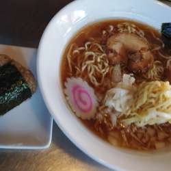 中華そば(650)＋メンマおにぎり(100)