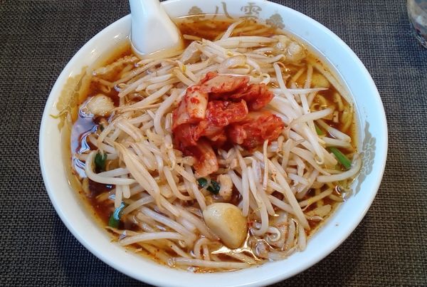 「スタミナZキムチラーメン（醤油）　牛ホルモン追加　麺大盛り」@麺匠 八雲 大和店の写真